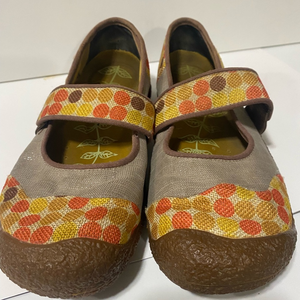 Kids Brown and Orange Shoes